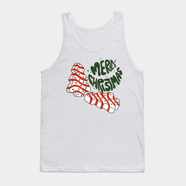 Merry Christmas Snack Cakes Tank Top by Milibella